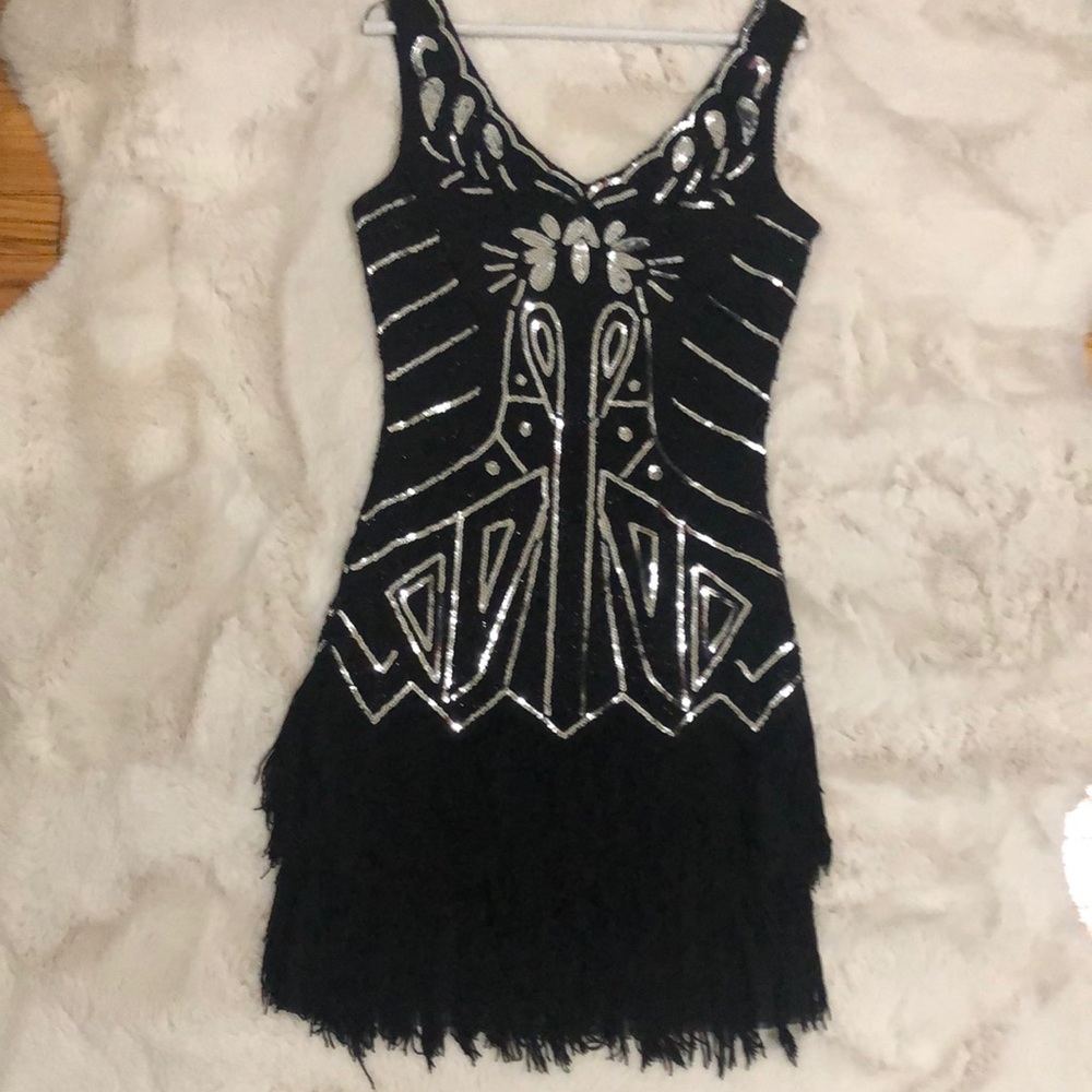 Black and silver dress